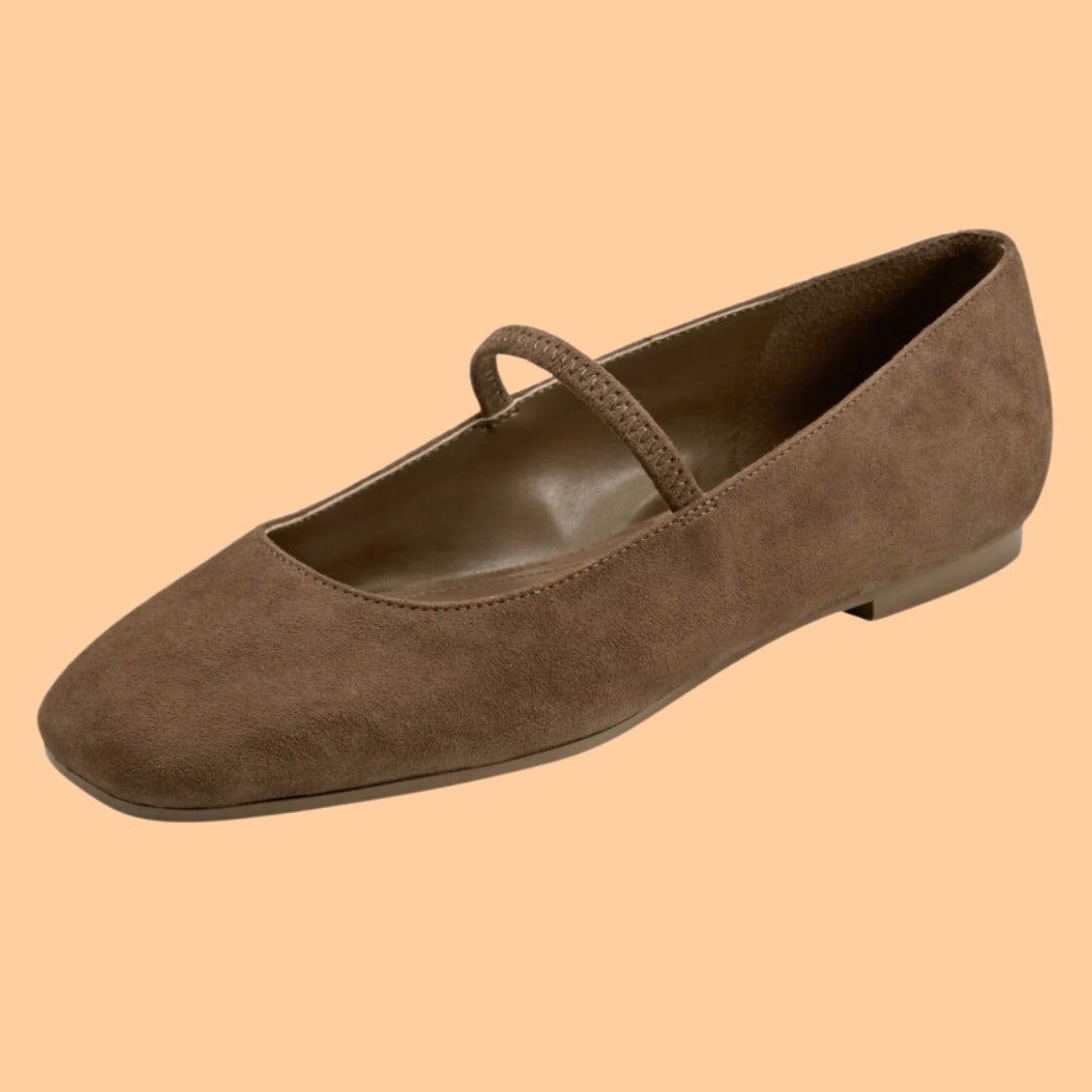 Mary Jane Suede Flats